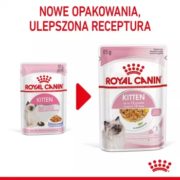 Slapjā barība kaķēniem Royal Canin Kitten Jelly 85 g – vistas garša, 12 gab.