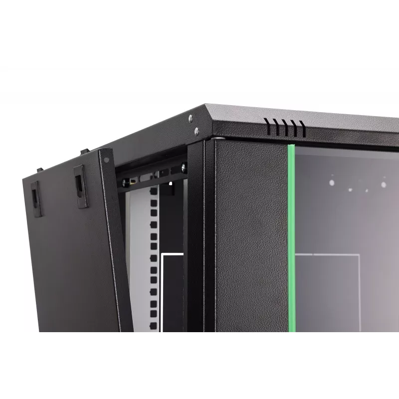 Sienas stiprinājuma tīkla skapis 19 inch Dynamic-N 16U 600x450 melns DN-37113