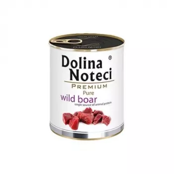 Slapjā suņu barība Dolina Noteci Boar Adult 800 g — Monoproteīns no brieža gaļas, 10% olbaltumvielas, 7% tauki