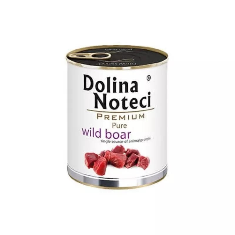 Slapjā suņu barība Dolina Noteci Boar Adult 800 g — Monoproteīns no brieža gaļas, 10% olbaltumvielas, 7% tauki