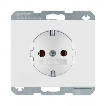 Kontaktligzda Type F berker 47157009, 16 A, 250 V, balta, termoplasts