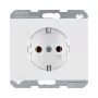 Kontaktligzda Type F berker 47157009, 16 A, 250 V, balta, termoplasts