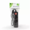 Gembird EG-PSU3-01 pagarinātājs 0.6 m 3 AC kontaktligzdas Iekštelpām Melns
