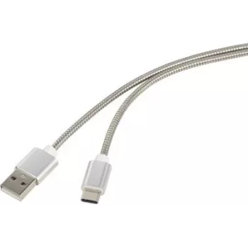 Renkforce RF-4888674 USB kabelis sudraba krāsā