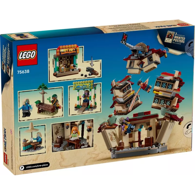 LEGO komplekts One Piece Arlong Parks 75638 — 926 detaļas, 5 minifigūras, ieteicamais vecums 9+, detalizēta ainava