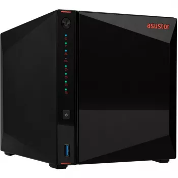 ASUSTOR Nimbustor 4 AS5304T - NAS serveris - 4 nodalījumi - SATA 6Gb/s - RAID 0, 1, 5, 6, 10, JBOD - RAM 4GB - 2,5 Gigabit Ethernet - iSCSI atbalsts (90-AS5304T00-MD30)