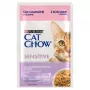 Purina Cat Chow Sensitive Gig ar lasi un cukini mērcē - Mitrā barība kaķiem - 85 g