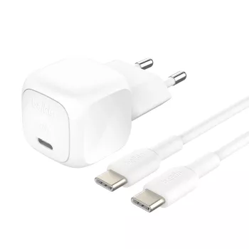 USB-C lādētājs Belkin BOOSTCHARGE WCA009KQ1MWH-B6 20W PD PPS — kompakts tīkla adapteris