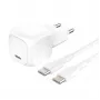 USB-C lādētājs Belkin BOOSTCHARGE WCA009KQ1MWH-B6 20W PD PPS — kompakts tīkla adapteris