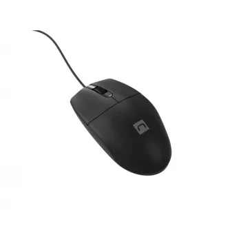 Vadu biroja pele NATEC Ruff Plus USB Type-A, labā roka, 1200 DPI, 3 pogas, melna