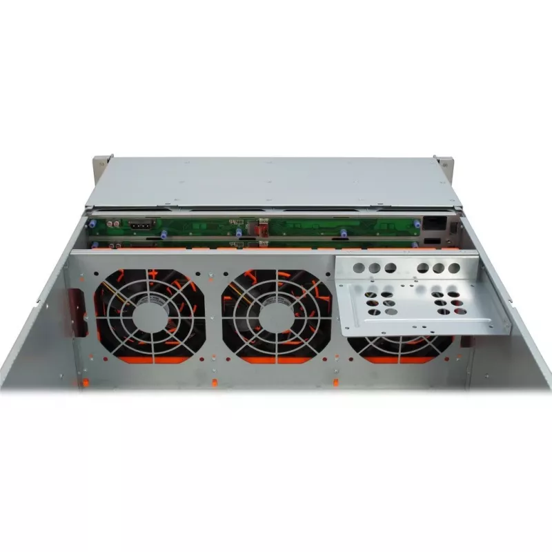 Servera korpuss Inter-Tech 4U-4424 Rack Melns, Sudrabs