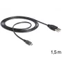 USB kabelis DeLOCK USB 2.0-A - USB micro-B 1,5m