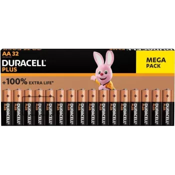 Alkālās baterijas Duracell Batterie Plus AA 32 gab. – AA izmērs, 1,5 V