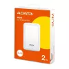 ADATA HV300 - Cietais disks - 2 TB - ārējais (pārnēsājamais) - USB 3.1 - 256 bitu AES - Balts