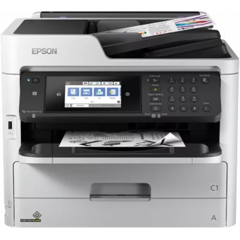 Epson WorkForce Pro WF-M5799DWF Printeris Melnbalts Daudzfunkciju A4, Skaitītājs No 100k Līdz 180k (Lietots)