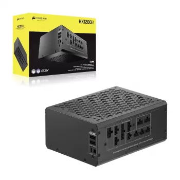 Barošanas bloks CORSAIR HX1200i 1200 W ATX 24-pin 80 PLUS Platinum, aktīvā dzesēšana (140 mm), melns