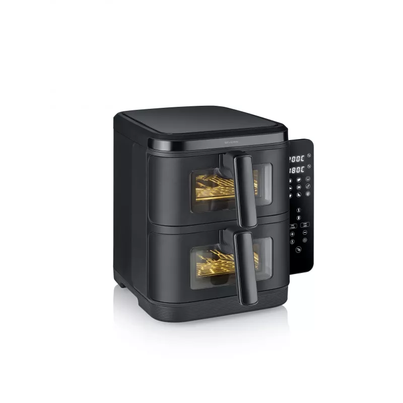 Fritieris SEVERIN FR 2468 S-Fry Duo Stack 2-in-1, dubultā groza dizains
