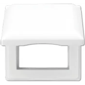 Jung AS 581 BFKL WW balts bezskrūvju pārsega panelis, termoplasts, 80,5×80,5 mm