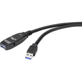 Renkforce RF-4598350 USB kabelis 20 m USB 3.2 Gen 1 (3.1 Gen 1) USB A Melns