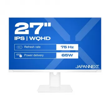 JAPANNEXT JN-IPS270WQHD75F-C65W-HSP-W 27 collu WQHD monitors, IPS, 2560x1440, 75 Hz, AMD FreeSync, HDMI, DisplayPort