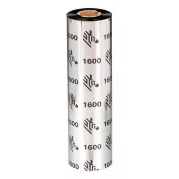 Zebra 1600 Wax termolente 450 m Melna