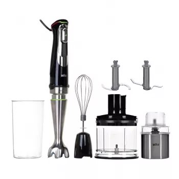 Braun MultiQuick 9 MQ9138XI 0.6 L rokas blenderis 1200 W Melns, Nerūsējošs tērauds
