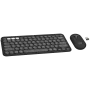 Logitech Pebble 2 Combo Bezvadu tastatūra un pele RF + Bluetooth QWERTY Dāņu-Somu-Norvēģu-Zviedru grafīts (920-012257)