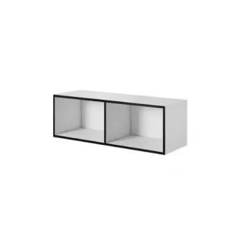 Uzglabāšanas skapis Cama Meble ROCO RO2 1120×370×370 mm atvērts balts/melns stāvošs