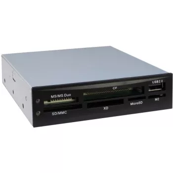 Inter-Tech Nitrox Multi Card Lasītājs CI-02 - iekšējais karšu lasītājs 3,5 collu nodalījumam (CF I, CF II, MS, MS PRO, Microdrive, MMC, SD, MS Duo, xD, MS PRO Duo, TransFlash, microSD, SDHC, MS Micro)
