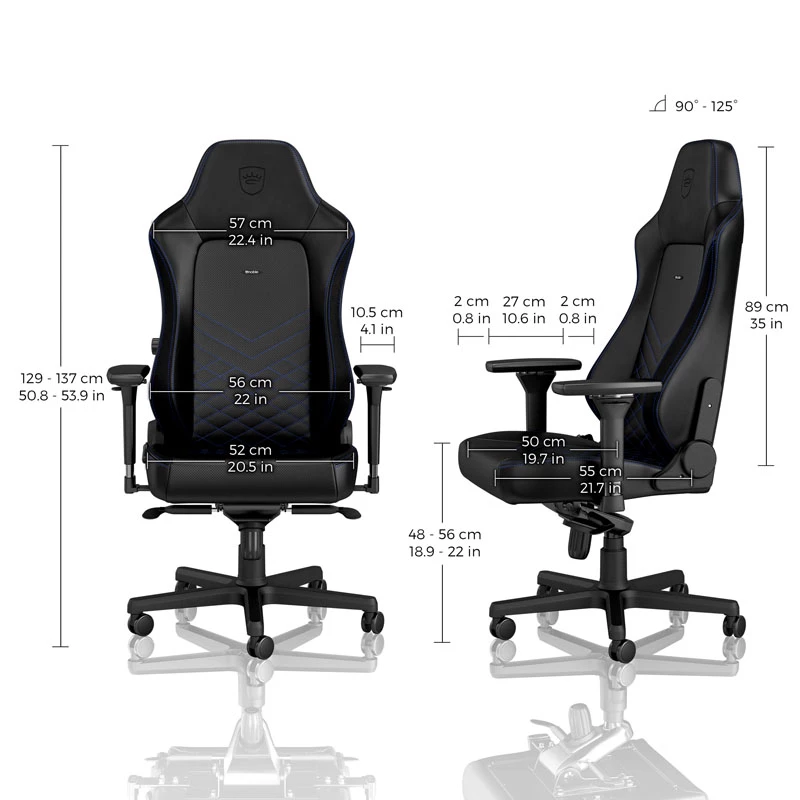 noblechairs HERO spēļu krēsls - Melns/Zils