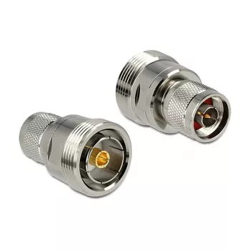 Koaksiālais adapteris DELOCK 88841 — vīrišķais 7/16 uz vīrišķo 7/16, 29×42.2×29 mm, 1 gab.