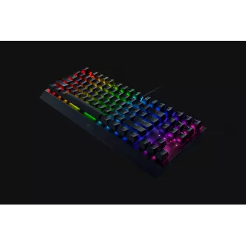 Mehāniskā spēļu tastatūra Razer BlackWidow V3 Tenkeyless — vadu, RGB LED apgaismojums