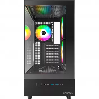 Montech XR Midi-Tower, rūdīts stikls - melns