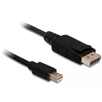 DeLOCK DisplayPort kabelis - Mini DisplayPort (vīriešu) - DisplayPort (vīriešu) - 5,0m - melns (83479)