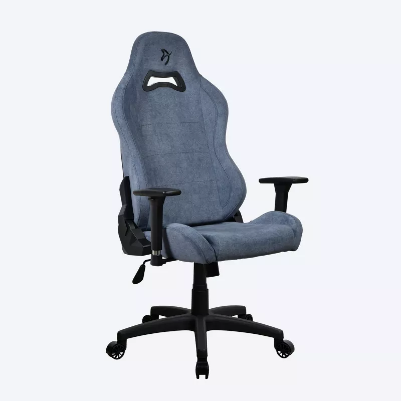 Spēļu krēsls Arozzi Torretta SoftFabric Blue – ergonomisks, regulējams augstums un roku balsti