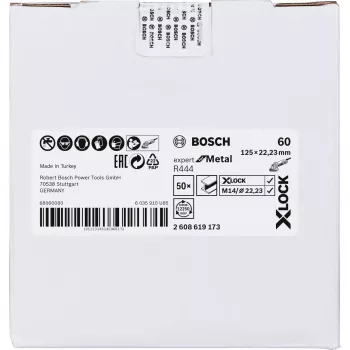Bosch X-LOCK R444 Expert slīpēšanas disks metālam, 125 mm, K60