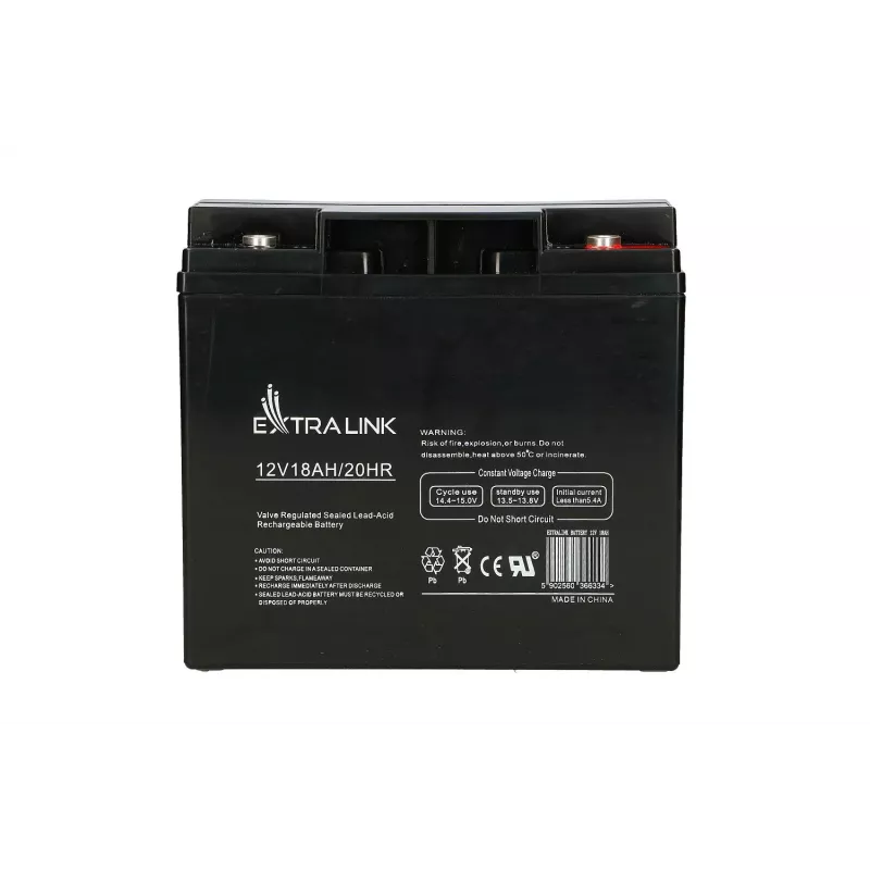 Extralink AGM 12V 18Ah Apkopes nesaistošs akumulators