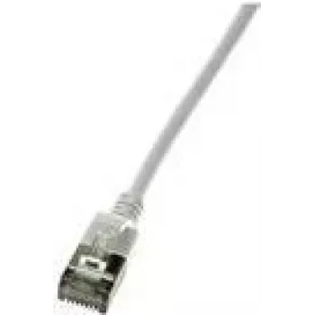 LogiLink SlimLine - Patch-Cable - RJ-45 (vīrišķais) uz RJ-45 (vīrišķais) - 1 m - SSTP, PiMF - CAT 6a - Ekranēts, Bezhalogēns, Lietais, Bezķepīgs - Pelēks, RAL 7035