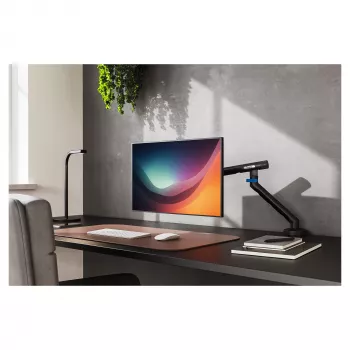 DIGITUS monitora stiprinājums vienam ekrānam līdz 35 collām, skava, 10 kg, VESA 75x75–100x100, slīpums -45–90°
