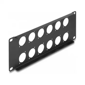 DeLOCK 88054 paneļa piederums 2U melns 10 inch statīva montāžai