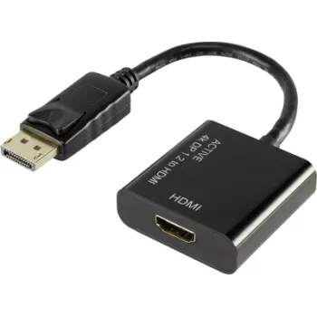 Video pārveidotājs Renkforce DisplayPort uz HDMI, 1407508, melns