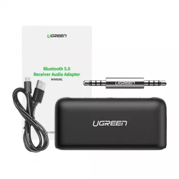 Ugreen CM276 Bluetooth 5.0 Audio uztvērējs AUX ligzdas adapteris melns