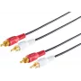 RCA uz RCA Cinch Audio kabelis ShiverPeaks 40502 — 2 RCA savienotāji, 2 vadu