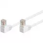 Goobay CAT 5e Patch Kabelis 1 m 2× 90° Leņķa U/UTP Balts