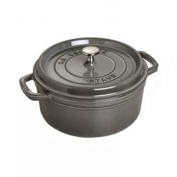 Staub 40509-312-0 katliņš 5.25 L Apaļš Grafīts, Pelēks