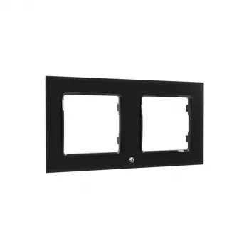 Shelly WF2 Black viedslēdža rāmis bezskrūvju dizains saderīgs ar Shelly Wall Switch