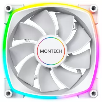 Montech RX140 PWM 140mm ARGB korpusa ventilators - Balts
