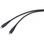Renkforce USB-C® kabelis USB4® USB-C® 1.00 m Melns TPE apvalks RF-6662040 - Digitāls/Dati - 1 m (RF-6662040)
