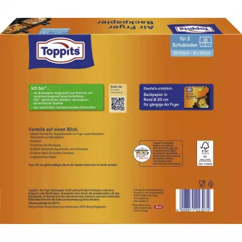 Toppits Cepampapīrs Fritētājam (12x20cm)