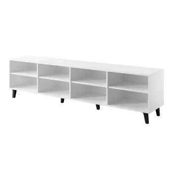TV skapis cama meble ASTI 200×42×52 cm balts matēts